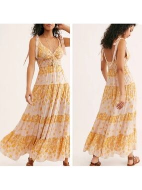Intimately Free People Tiered Maxi Dress Paisley M